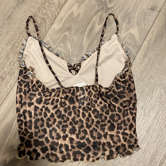 Leopard mesh crop top - Picture 4 of 4